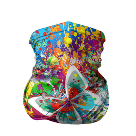 Бандана-труба 3D с принтом Яркое безумие | Бабочки, кляксы, граффити в Новосибирске, 100% полиэстер, ткань с особыми свойствами — Activecool | плотность 150‒180 г/м2; хорошо тянется, но сохраняет форму | abstract | butterflies | design | flowers | graffiti | graphics | pattern | splashes | summer | абстракт | абстракция | бабочки | брызги | графика | граффити | девушкам | дизайн | кляксы | летнее | лето | паттерн | узоры | цветы