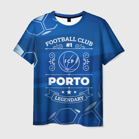 Мужская футболка 3D с принтом Porto   Football Club Number 1 в Курске, 100% полиэфир | прямой крой, круглый вырез горловины, длина до линии бедер | club | football | logo | porto | клуб | лого | мяч | огонь | пламя | порто | символ | спорт | футбол | футболист | футболисты | футбольный