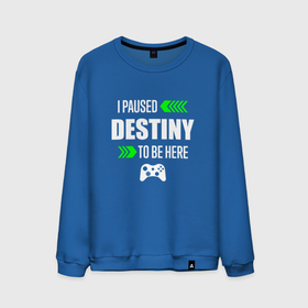 Мужской свитшот хлопок с принтом I Paused Destiny To Be Here и зеленые стрелочки , 100% хлопок |  | destiny | logo | paused | дестини | игра | игры | лого | логотип | символ
