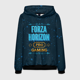 Мужская толстовка 3D с принтом Forza Horizon Gaming PRO в Новосибирске, 100% полиэстер | двухслойный капюшон со шнурком для регулировки, мягкие манжеты на рукавах и по низу толстовки, спереди карман-кенгуру с мягким внутренним слоем. | forza | forza horizon | horizon | logo | paint | pro | брызги | игра | игры | краска | лого | логотип | символ | форза | хорайзон