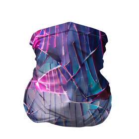 Бандана-труба 3D с принтом Осколки стекла , 100% полиэстер, ткань с особыми свойствами — Activecool | плотность 150‒180 г/м2; хорошо тянется, но сохраняет форму | abstraction | blue | bright | colors | crack | dark | debris | multicoloured | pink | purple | абстракция | блеск | вспышки | осколки | разбитое | розовый | свет | синий | стекло | темный | треснутое | фиолетовый | яркий
