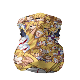Бандана-труба 3D с принтом Neco Arc в Тюмени, 100% полиэстер, ткань с особыми свойствами — Activecool | плотность 150‒180 г/м2; хорошо тянется, но сохраняет форму | melty blood | pixel | tsukihime | аниме | буранью | неко | паттерн