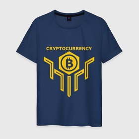 Мужская футболка хлопок с принтом Криптовалюта bitcoin , 100% хлопок | прямой крой, круглый вырез горловины, длина до линии бедер, слегка спущенное плечо. | bitcoin | асик | биткоин | биток | крипта | криптовалюта | майнинг | ферма