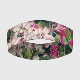Повязка на голову 3D с принтом Цветы Лилия Тигровая ,  |  | flowers | букет | лилии | природа | растение | флора | цветы