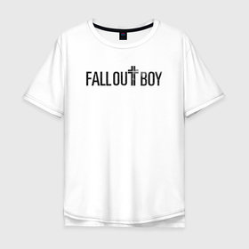 Мужская футболка хлопок Oversize с принтом Fall Out Boy Centuries logo , 100% хлопок | свободный крой, круглый ворот, “спинка” длиннее передней части | fall out boy | fob | logo | music | rock | лого | музыка | рок