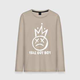 Мужской лонгслив хлопок с принтом Fall Out Boy face logo в Новосибирске, 100% хлопок |  | fall out boy | fob | logo | music | rock | лого | музыка | рок