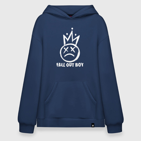Худи SuperOversize хлопок с принтом Fall Out Boy face logo в Новосибирске, 70% хлопок, 30% полиэстер, мягкий начес внутри | карман-кенгуру, эластичная резинка на манжетах и по нижней кромке, двухслойный капюшон
 | fall out boy | fob | logo | music | rock | лого | музыка | рок