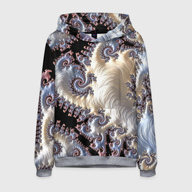 Мужская толстовка 3D с принтом Авангардный фрактальный паттерн   Avant garde fractal pattern в Тюмени, 100% полиэстер | двухслойный капюшон со шнурком для регулировки, мягкие манжеты на рукавах и по низу толстовки, спереди карман-кенгуру с мягким внутренним слоем. | abstraction | fashion | fractal | pattern | vanguard | абстракция | авангард | мода | узор | фрактал