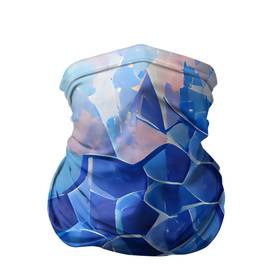 Бандана-труба 3D с принтом Blue scales в Тюмени, 100% полиэстер, ткань с особыми свойствами — Activecool | плотность 150‒180 г/м2; хорошо тянется, но сохраняет форму | abstraction | blue | bright | color | dark | абстракция | синий | темный | узоры | фигуры | чешуя