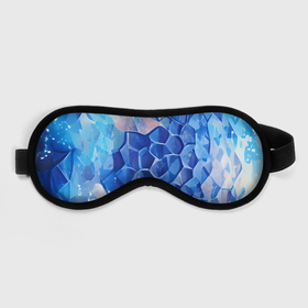 Маска для сна 3D с принтом Blue scales в Курске, внешний слой — 100% полиэфир, внутренний слой — 100% хлопок, между ними — поролон |  | Тематика изображения на принте: abstraction | blue | bright | color | dark | абстракция | синий | темный | узоры | фигуры | чешуя