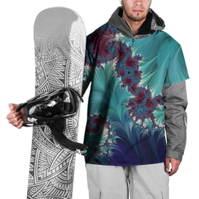 Накидка на куртку 3D с принтом Фрактальный растительный паттерн   Fractal Plant Pattern в Тюмени, 100% полиэстер |  | Тематика изображения на принте: fashion | flowers | fractal | pattern | мода | паттерн | фрактал | цветы