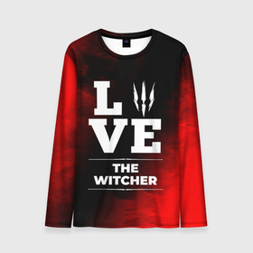 Мужской лонгслив 3D с принтом The Witcher Love Классика в Санкт-Петербурге, 100% полиэстер | длинные рукава, круглый вырез горловины, полуприлегающий силуэт | logo | love | the | the witcher | witcher | ведьмак | игра | игры | лого | логотип | огонь | пламя | символ