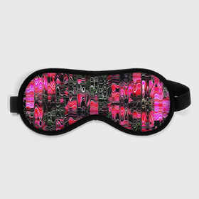 Маска для сна 3D с принтом РАЗНОЦВЕТНАЯ ВОЛНА в Курске, внешний слой — 100% полиэфир, внутренний слой — 100% хлопок, между ними — поролон |  | abstraction | абстракция | красный | розовый | фон | черный