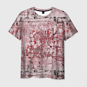 Мужская футболка 3D с принтом ИЛЛЮЗИЯ ЦВЕТА в Курске, 100% полиэфир | прямой крой, круглый вырез горловины, длина до линии бедер | Тематика изображения на принте: абстракция | белый | графика | красный | оптический | черный