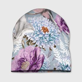 Шапка 3D с принтом Цветы Чудесный Весенний Узор в Екатеринбурге, 100% полиэстер | универсальный размер, печать по всей поверхности изделия | flowers | букет | природа | растение | флора | цветы