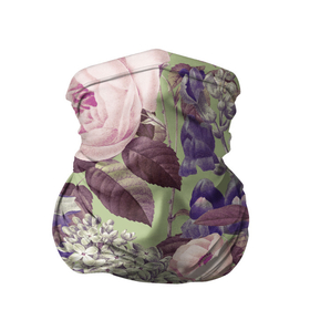 Бандана-труба 3D с принтом Цветы Чудесный Садовый Узор в Тюмени, 100% полиэстер, ткань с особыми свойствами — Activecool | плотность 150‒180 г/м2; хорошо тянется, но сохраняет форму | flowers | букет | природа | растение | флора | цветы