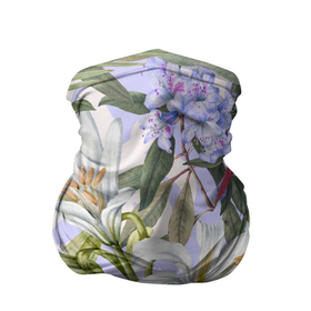 Бандана-труба 3D с принтом Цветы Фиолетовые Дикие Джунгли в Тюмени, 100% полиэстер, ткань с особыми свойствами — Activecool | плотность 150‒180 г/м2; хорошо тянется, но сохраняет форму | flowers | букет | природа | растение | флора | цветы