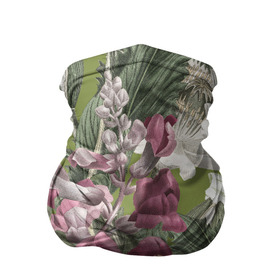 Бандана-труба 3D с принтом Цветы Ностальгический Весенний Узор в Курске, 100% полиэстер, ткань с особыми свойствами — Activecool | плотность 150‒180 г/м2; хорошо тянется, но сохраняет форму | flowers | букет | природа | растение | флора | цветы