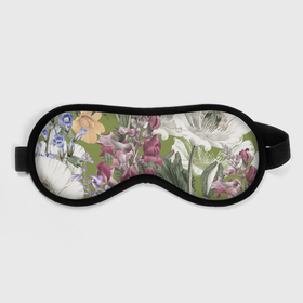 Маска для сна 3D с принтом Цветы Ностальгический Весенний Узор , внешний слой — 100% полиэфир, внутренний слой — 100% хлопок, между ними — поролон |  | Тематика изображения на принте: flowers | букет | природа | растение | флора | цветы