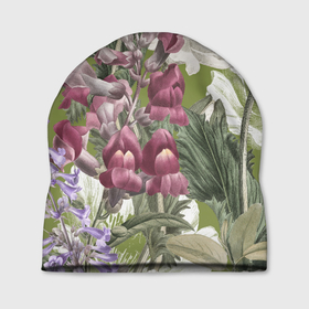 Шапка 3D с принтом Цветы Ностальгический Весенний Узор в Курске, 100% полиэстер | универсальный размер, печать по всей поверхности изделия | flowers | букет | природа | растение | флора | цветы