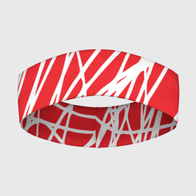 Повязка на голову 3D с принтом Белые линии на красном фоне Абстракция в Петрозаводске,  |  | абстракт | абстрактный рисунок | абстрактный узор | абстракция | белые линии на красном | красный фон | красочный | современный | тренды