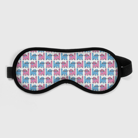 Маска для сна 3D с принтом Пиксельные коты: розовый и голубой, паттерн в Петрозаводске, внешний слой — 100% полиэфир, внутренний слой — 100% хлопок, между ними — поролон |  | бесшовный паттерн | котики | коты | кошки | паттерн | пиксели | пиксель арт | розовый | рыбка | сердце