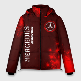 Мужская зимняя куртка 3D с принтом MERCEDES | Mercedes Racing + Арт в Тюмени, верх — 100% полиэстер; подкладка — 100% полиэстер; утеплитель — 100% полиэстер | длина ниже бедра, свободный силуэт Оверсайз. Есть воротник-стойка, отстегивающийся капюшон и ветрозащитная планка. 

Боковые карманы с листочкой на кнопках и внутренний карман на молнии. | amg | auto | bens | benz | logo | merc | mercedes | mersedes | moto | racing | star | vthctltc | авто | амг | бенц | звезда | класс | краска | краски | лого | логотип | мерин | мерс | мерседес | мото | символ | символы | ьуксувуы