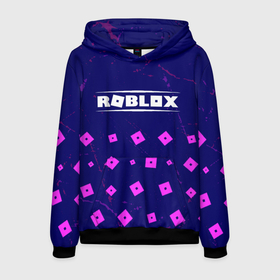 Мужская толстовка 3D с принтом ROBLOX | Гранж в Белгороде, 100% полиэстер | двухслойный капюшон со шнурком для регулировки, мягкие манжеты на рукавах и по низу толстовки, спереди карман-кенгуру с мягким внутренним слоем. | blocks | blox | game | games | logo | mobile | online | roblocks | roblox | robux | studio | блоки | гранж | игра | игры | квадрат | квадратик | лого | логотип | онлайн | паттерн | роблокс | робукс | символ | символы | студия