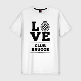 Мужская футболка хлопок Slim с принтом Club Brugge Love Классика в Екатеринбурге, 92% хлопок, 8% лайкра | приталенный силуэт, круглый вырез ворота, длина до линии бедра, короткий рукав | brugge | club | club brugge | football | logo | love | брюгге | клуб | лого | мяч | символ | спорт | футбол | футболист | футболисты | футбольный