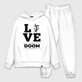 Мужской костюм хлопок OVERSIZE с принтом Doom Love Classic в Петрозаводске,  |  | doom | logo | love | дум | игра | игры | лого | логотип | символ