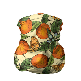 Бандана-труба 3D с принтом Узор Апельсиновое настроение в Тюмени, 100% полиэстер, ткань с особыми свойствами — Activecool | плотность 150‒180 г/м2; хорошо тянется, но сохраняет форму | Тематика изображения на принте: drawn | fruit | frukt | frukti | frukty | hand | handdrawn | orange | pattern | summer | tropical | апельсиновый сок | апельсины | вручную | лето | паттерн | рисунок от руки | фруктовый узор | целые апельсины