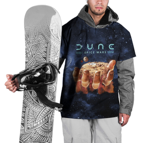 Накидка на куртку 3D с принтом Dune: Spice Wars (рука и песок) в Тюмени, 100% полиэстер |  | dune | game | spice | spice wars | wars | дюна | игра | стратегия