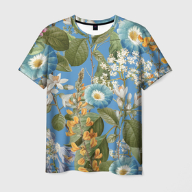 Мужская футболка 3D с принтом Цветы Радужный Сад в Курске, 100% полиэфир | прямой крой, круглый вырез горловины, длина до линии бедер | Тематика изображения на принте: flowers | букет | природа | растение | флора | цветы