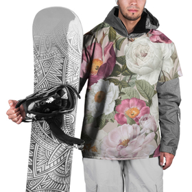 Накидка на куртку 3D с принтом Цветы Розовый Сад Пион и Роз в Новосибирске, 100% полиэстер |  | Тематика изображения на принте: flowers | букет | пионы | природа | растение | розы | флора | цветы