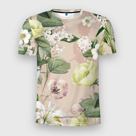 Мужская футболка 3D Slim с принтом Цветы Свадебный Букет , 100% полиэстер с улучшенными характеристиками | приталенный силуэт, круглая горловина, широкие плечи, сужается к линии бедра | flowers | букет | природа | растение | флора | цветы