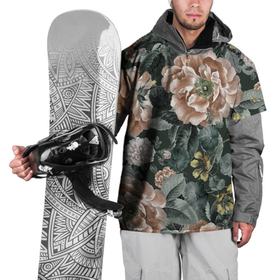 Накидка на куртку 3D с принтом Цветы Анемоны Ночного Сада в Новосибирске, 100% полиэстер |  | Тематика изображения на принте: flowers | анемоны | букет | природа | растение | флора | цветы
