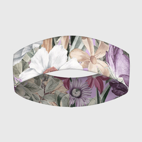 Повязка на голову 3D с принтом Цветы Фиолетовый Клематис в Кировске,  |  | flowers | букет | клематис | природа | растение | флора | цветы