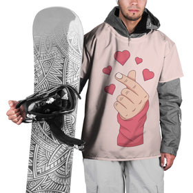 Накидка на куртку 3D с принтом Жест Хани сердце из EXID в Курске, 100% полиэстер |  | bts | k pop | бой бэнд | бтс | музыка | рука | сердце | символ бтс