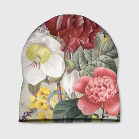 Шапка 3D с принтом Цветы Красочный Садовый Букет в Тюмени, 100% полиэстер | универсальный размер, печать по всей поверхности изделия | Тематика изображения на принте: flowers | букет | природа | растение | флора | цветы