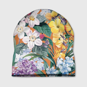 Шапка 3D с принтом Цветы Красочный Лакфиоль в Тюмени, 100% полиэстер | универсальный размер, печать по всей поверхности изделия | Тематика изображения на принте: flowers | букет | лакфиоль | природа | растение | флора | цветы