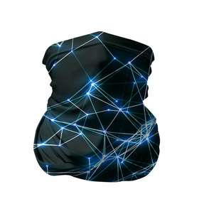 Бандана-труба 3D с принтом нейронная сеть   фон в Белгороде, 100% полиэстер, ткань с особыми свойствами — Activecool | плотность 150‒180 г/м2; хорошо тянется, но сохраняет форму | геометрический | красивый | неон | полосы | пространство | свечение | синий | современный | текстурный | темнота | узор | фон | футуристический | черный | яркий