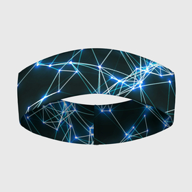 Повязка на голову 3D с принтом нейронная сеть  фон в Кировске,  |  | геометрический | красивый | неон | полосы | пространство | свечение | синий | современный | текстурный | темнота | узор | фон | футуристический | черный | яркий