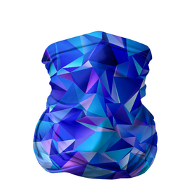 Бандана-труба 3D с принтом СИНЕ ГОЛУБЫЕ полигональные кристаллы в Тюмени, 100% полиэстер, ткань с особыми свойствами — Activecool | плотность 150‒180 г/м2; хорошо тянется, но сохраняет форму | бирюзовый | волшебный | драгоценные камни | оптическая иллюзия | синий | текстура | узор