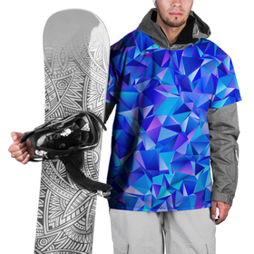 Накидка на куртку 3D с принтом СИНЕ ГОЛУБЫЕ полигональные кристаллы в Новосибирске, 100% полиэстер |  | Тематика изображения на принте: бирюзовый | волшебный | драгоценные камни | оптическая иллюзия | синий | текстура | узор