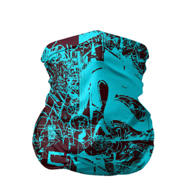 Бандана-труба 3D с принтом БИРЮЗОВАЯ ПАЛИТРА ЦВЕТА в Екатеринбурге, 100% полиэстер, ткань с особыми свойствами — Activecool | плотность 150‒180 г/м2; хорошо тянется, но сохраняет форму | Тематика изображения на принте: абстракция | минимализм | современная | текстура | узор | цветная