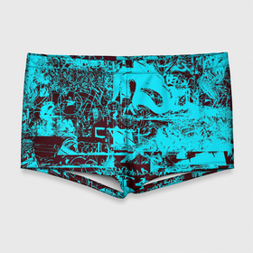 Мужские купальные плавки 3D с принтом БИРЮЗОВАЯ ПАЛИТРА ЦВЕТА в Екатеринбурге, Полиэстер 85%, Спандекс 15% |  | Тематика изображения на принте: абстракция | минимализм | современная | текстура | узор | цветная