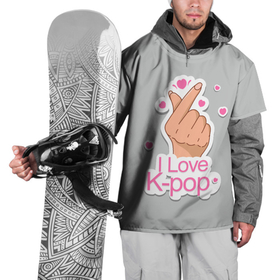 Накидка на куртку 3D с принтом Я люблю K pop   жест Хани в Кировске, 100% полиэстер |  | Тематика изображения на принте: bts | k pop | бтс | музыка | рука с сердцем | символ | символ бтс