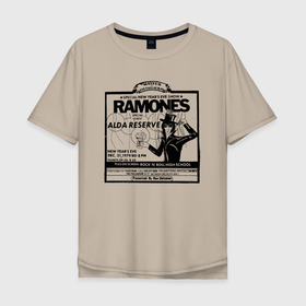 Мужская футболка хлопок Oversize с принтом Live at the Palladium, NY   Ramones в Екатеринбурге, 100% хлопок | свободный крой, круглый ворот, “спинка” длиннее передней части | live at the palladium | new york | ny | ramone | ramones | джонни | джоуи | ди ди томми | марки | панк | поп | раманес | раманэс | рамон | рамонес | рамонэс | рамоун | рамоунз | рамоунс | рок группа | хард | хардрок