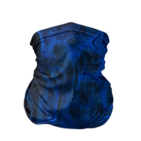Бандана-труба 3D с принтом Синий абстрактный дым в Екатеринбурге, 100% полиэстер, ткань с особыми свойствами — Activecool | плотность 150‒180 г/м2; хорошо тянется, но сохраняет форму | Тематика изображения на принте: абстракция | блестки | дым | звезды | пыль | синий