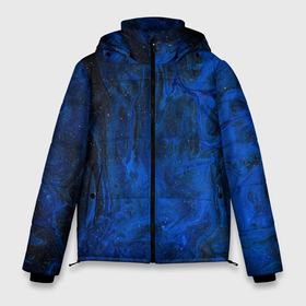 Мужская зимняя куртка 3D с принтом Синий абстрактный дым , верх — 100% полиэстер; подкладка — 100% полиэстер; утеплитель — 100% полиэстер | длина ниже бедра, свободный силуэт Оверсайз. Есть воротник-стойка, отстегивающийся капюшон и ветрозащитная планка. 

Боковые карманы с листочкой на кнопках и внутренний карман на молнии. | абстракция | блестки | дым | звезды | пыль | синий